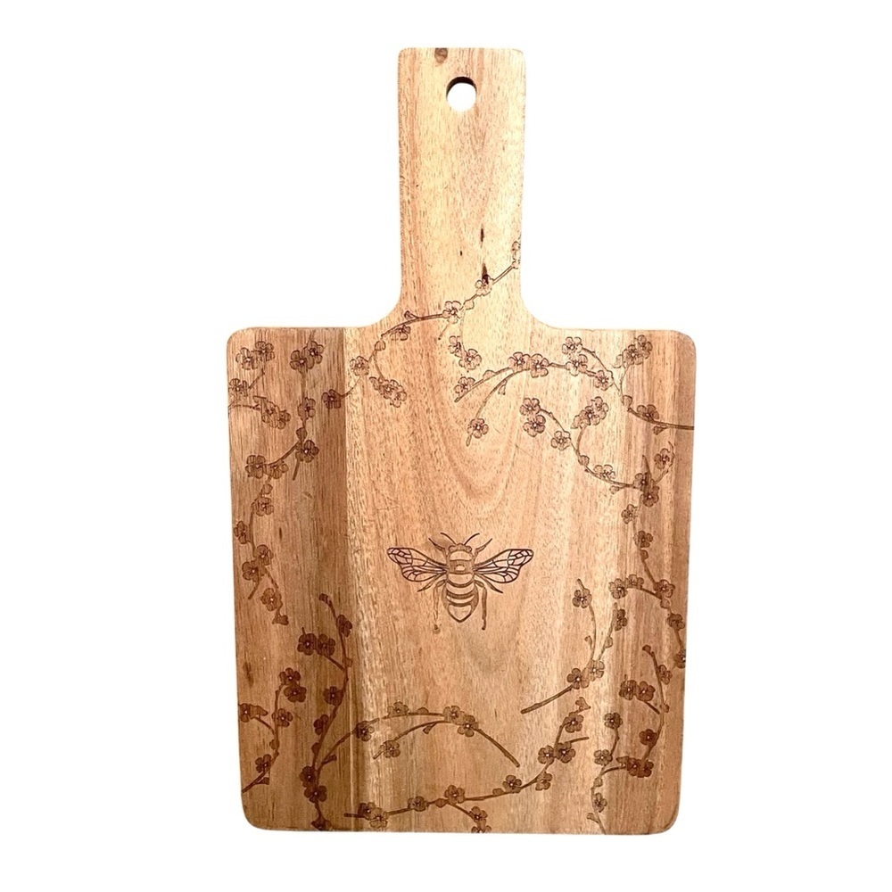Handmade Wooden Chacuterie Cutting Board with Bee Design